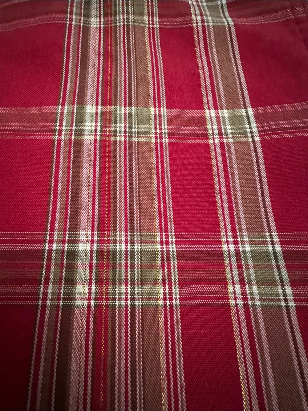 Set of 4 Christmas place mats • washable • plaid